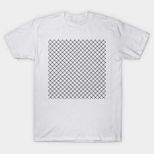 Dotted Grid 45 Black on White T-Shirt
